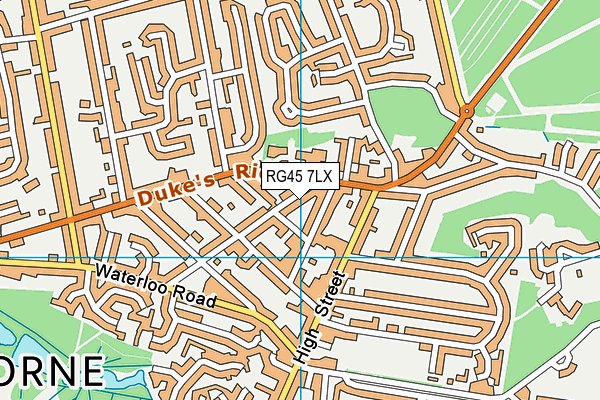 RG45 7LX map - OS VectorMap District (Ordnance Survey)