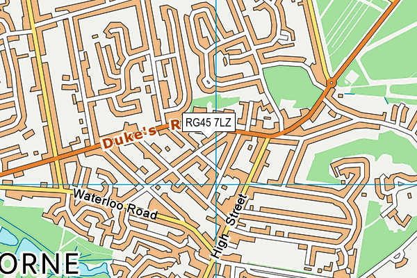 RG45 7LZ map - OS VectorMap District (Ordnance Survey)