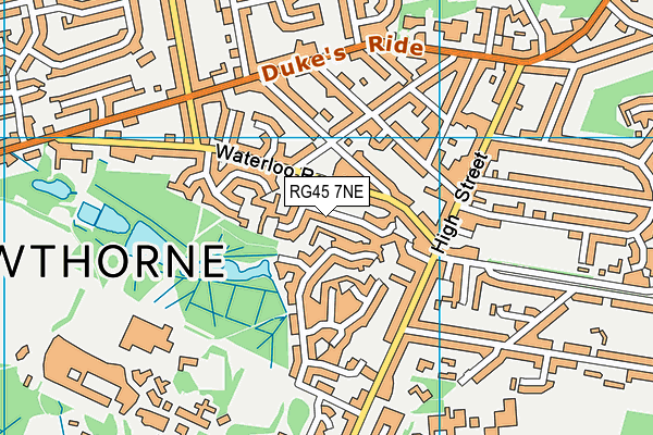 RG45 7NE map - OS VectorMap District (Ordnance Survey)