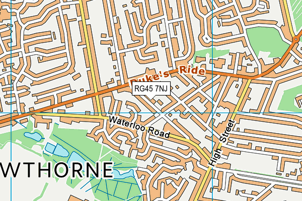 RG45 7NJ map - OS VectorMap District (Ordnance Survey)