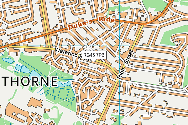 RG45 7PB map - OS VectorMap District (Ordnance Survey)