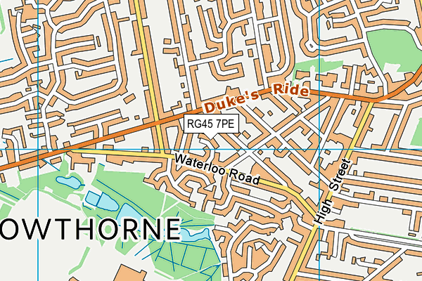 RG45 7PE map - OS VectorMap District (Ordnance Survey)