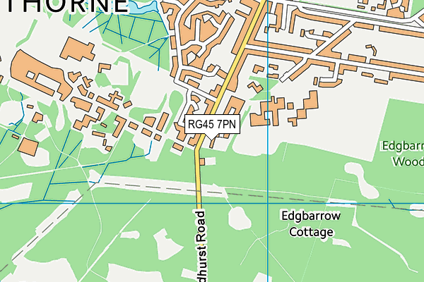 RG45 7PN map - OS VectorMap District (Ordnance Survey)