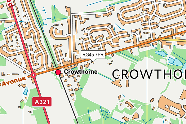 RG45 7PR map - OS VectorMap District (Ordnance Survey)