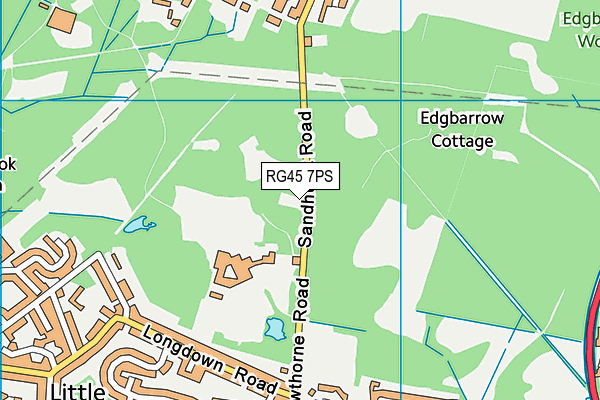 RG45 7PS map - OS VectorMap District (Ordnance Survey)