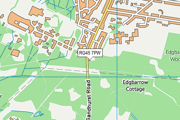 RG45 7PW map - OS VectorMap District (Ordnance Survey)