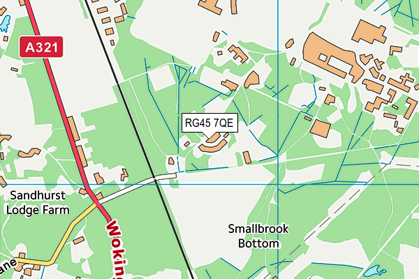 RG45 7QE map - OS VectorMap District (Ordnance Survey)
