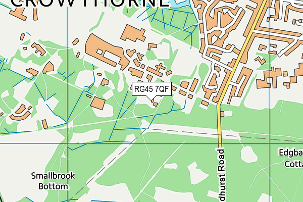 RG45 7QF map - OS VectorMap District (Ordnance Survey)