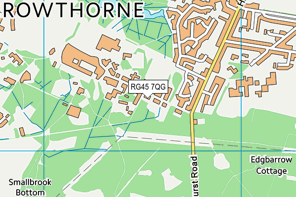 RG45 7QG map - OS VectorMap District (Ordnance Survey)