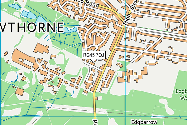 RG45 7QJ map - OS VectorMap District (Ordnance Survey)