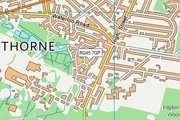 RG45 7QP map - OS VectorMap District (Ordnance Survey)