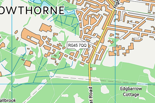 RG45 7QQ map - OS VectorMap District (Ordnance Survey)