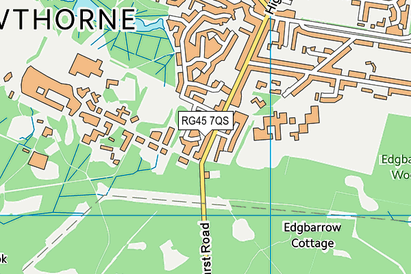 RG45 7QS map - OS VectorMap District (Ordnance Survey)