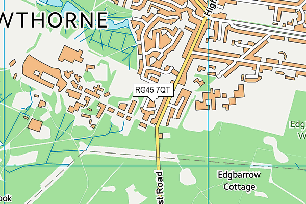 RG45 7QT map - OS VectorMap District (Ordnance Survey)