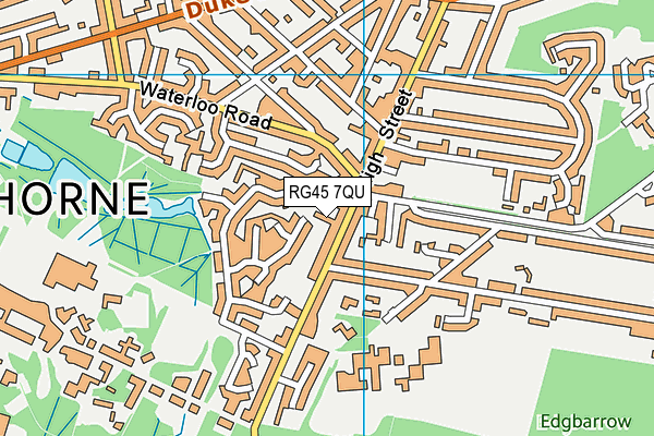 RG45 7QU map - OS VectorMap District (Ordnance Survey)