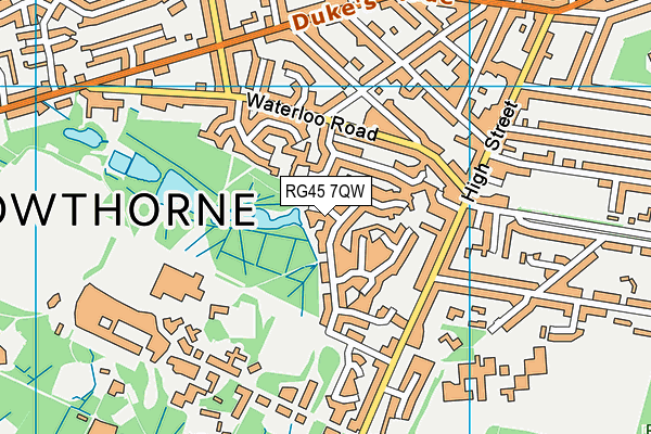 RG45 7QW map - OS VectorMap District (Ordnance Survey)