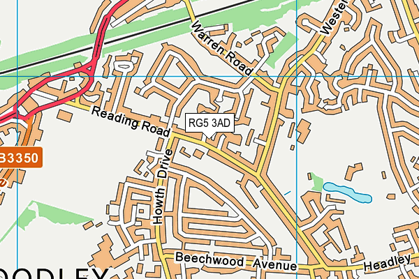 RG5 3AD map - OS VectorMap District (Ordnance Survey)