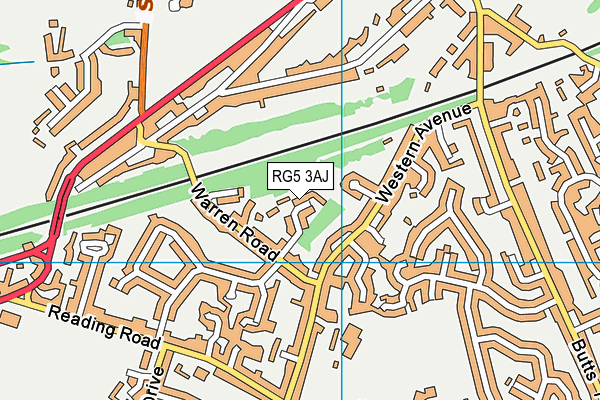 RG5 3AJ map - OS VectorMap District (Ordnance Survey)