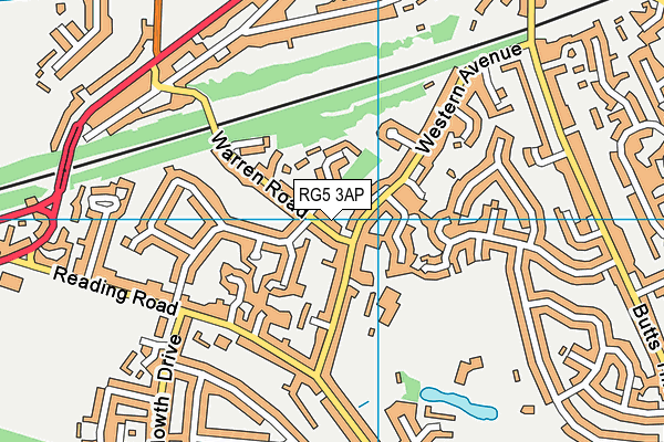 RG5 3AP map - OS VectorMap District (Ordnance Survey)