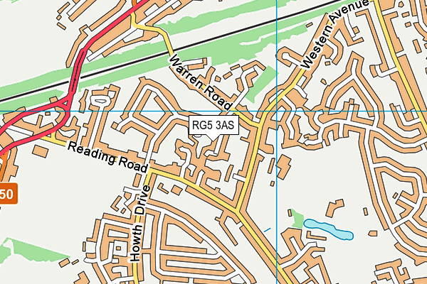 RG5 3AS map - OS VectorMap District (Ordnance Survey)