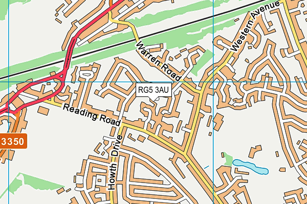 RG5 3AU map - OS VectorMap District (Ordnance Survey)