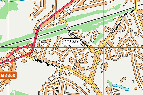RG5 3AX map - OS VectorMap District (Ordnance Survey)
