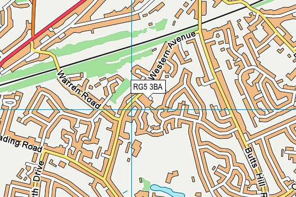 RG5 3BA map - OS VectorMap District (Ordnance Survey)
