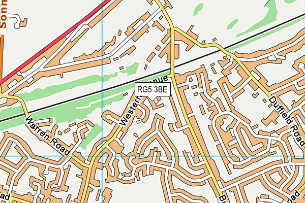 RG5 3BE map - OS VectorMap District (Ordnance Survey)