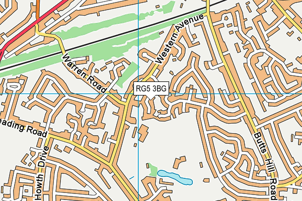 RG5 3BG map - OS VectorMap District (Ordnance Survey)