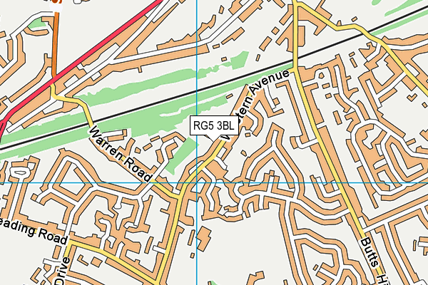 RG5 3BL map - OS VectorMap District (Ordnance Survey)