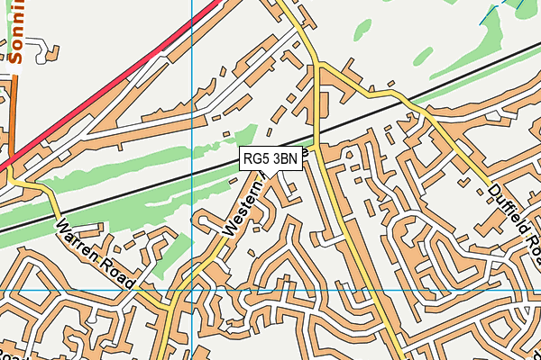 RG5 3BN map - OS VectorMap District (Ordnance Survey)