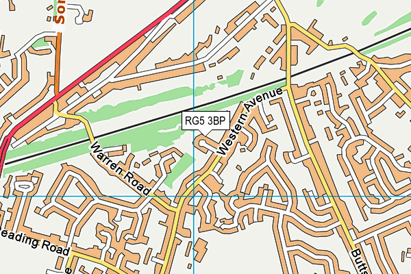 RG5 3BP map - OS VectorMap District (Ordnance Survey)