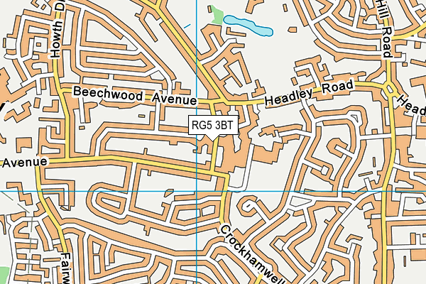 RG5 3BT map - OS VectorMap District (Ordnance Survey)