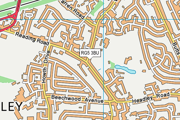 RG5 3BU map - OS VectorMap District (Ordnance Survey)