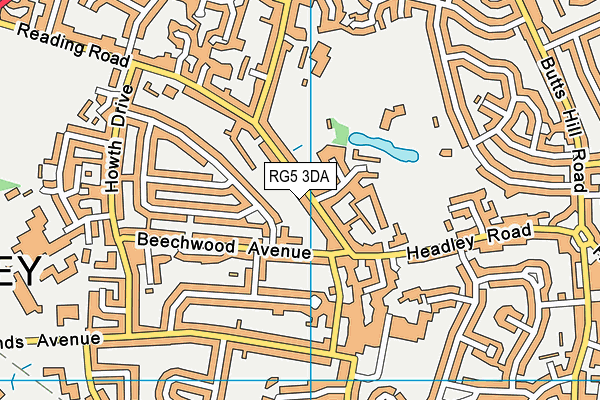 RG5 3DA map - OS VectorMap District (Ordnance Survey)