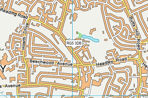 RG5 3DB map - OS VectorMap District (Ordnance Survey)
