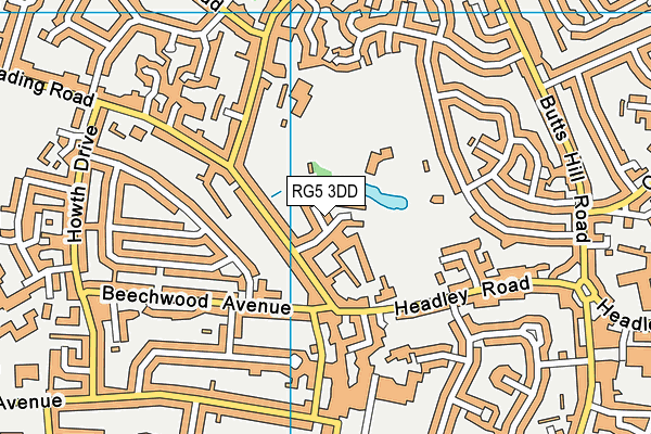 RG5 3DD map - OS VectorMap District (Ordnance Survey)