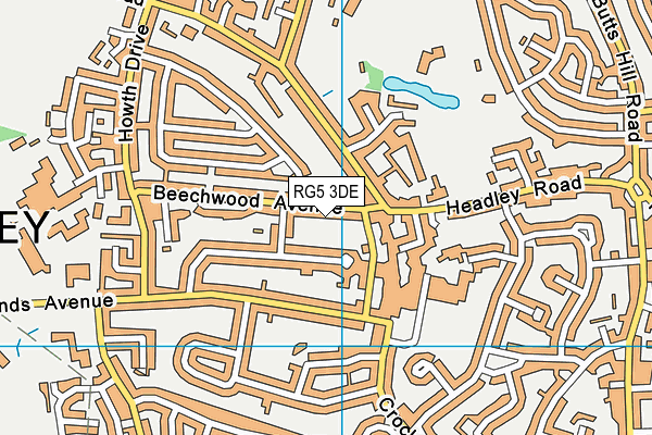 RG5 3DE map - OS VectorMap District (Ordnance Survey)
