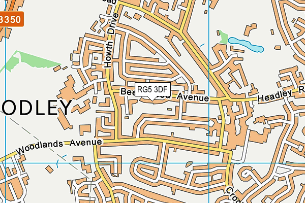 RG5 3DF map - OS VectorMap District (Ordnance Survey)