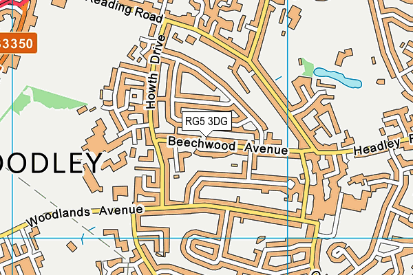 RG5 3DG map - OS VectorMap District (Ordnance Survey)