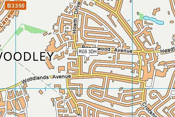 RG5 3DH map - OS VectorMap District (Ordnance Survey)