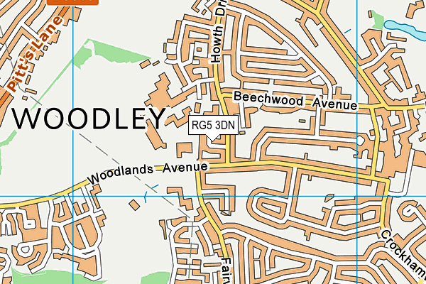 RG5 3DN map - OS VectorMap District (Ordnance Survey)