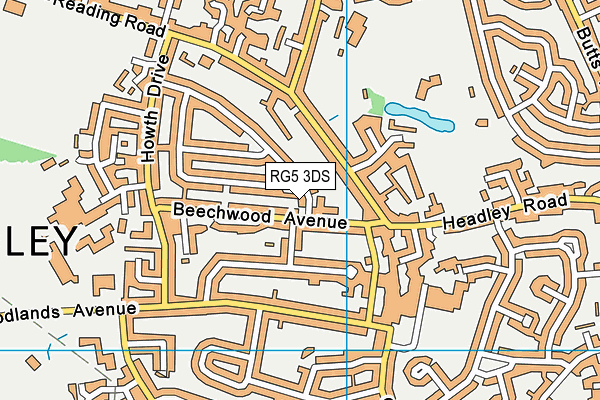 RG5 3DS map - OS VectorMap District (Ordnance Survey)