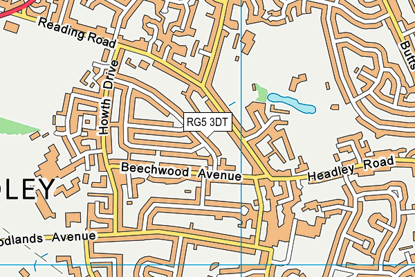 RG5 3DT map - OS VectorMap District (Ordnance Survey)
