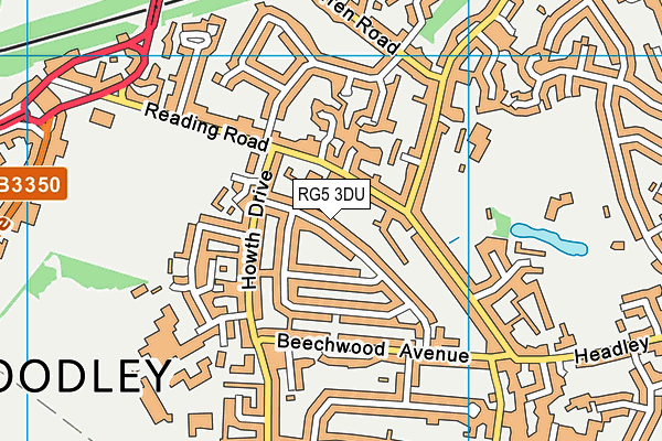 RG5 3DU map - OS VectorMap District (Ordnance Survey)