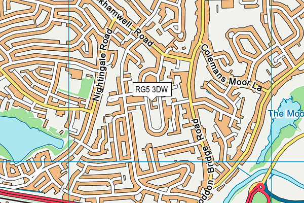 RG5 3DW map - OS VectorMap District (Ordnance Survey)