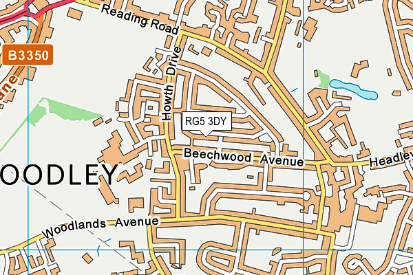 RG5 3DY map - OS VectorMap District (Ordnance Survey)