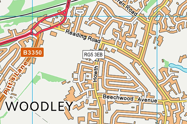 RG5 3EB map - OS VectorMap District (Ordnance Survey)