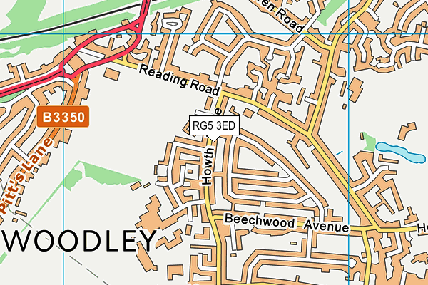 RG5 3ED map - OS VectorMap District (Ordnance Survey)