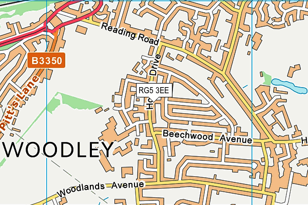 RG5 3EE map - OS VectorMap District (Ordnance Survey)